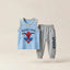 Boys Spider-Man Sleeveless T-Shirt & Jogger Pants Set – Yellow & Grey Kids Summer Outfit