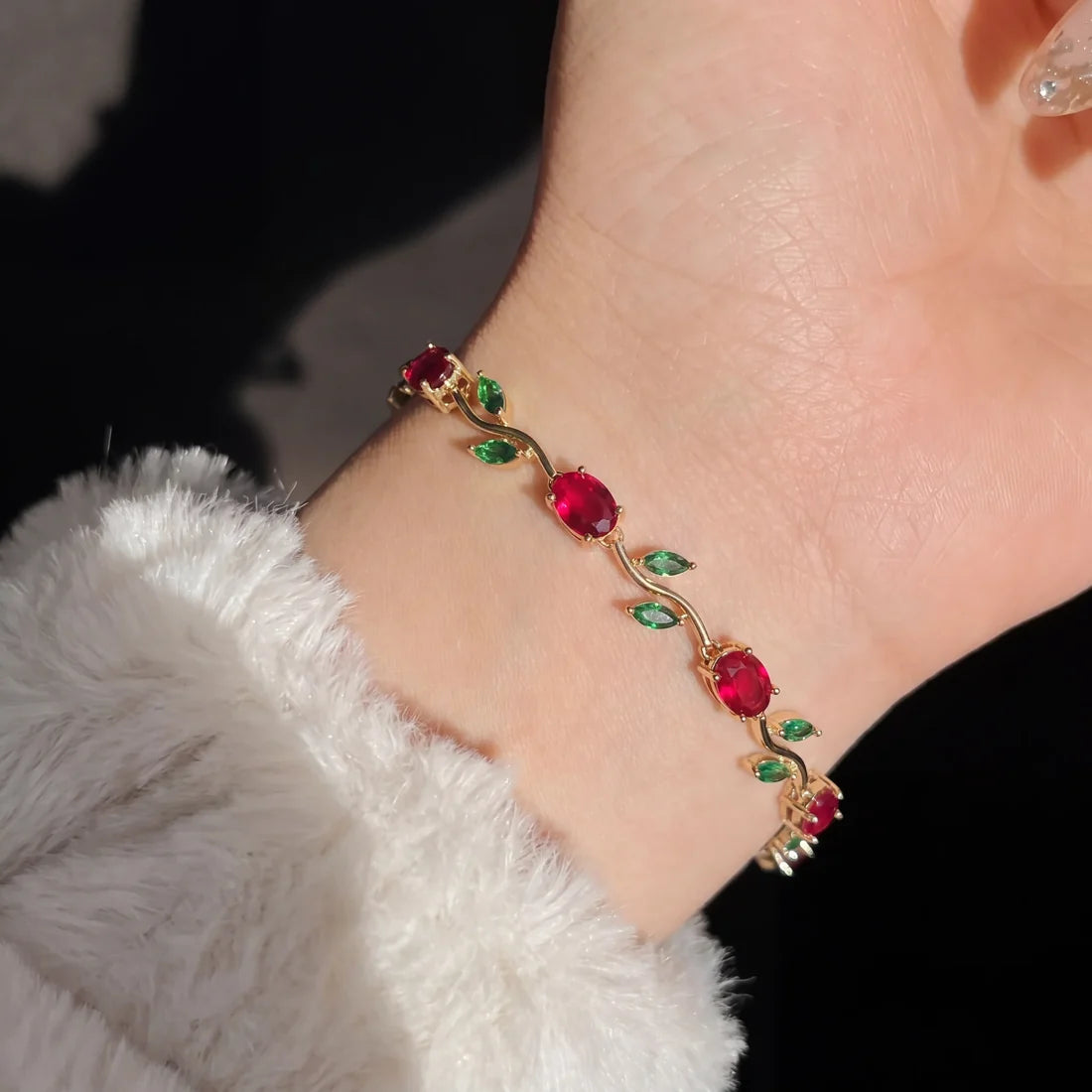 Diamond Tulip Bracelet For Female With Box