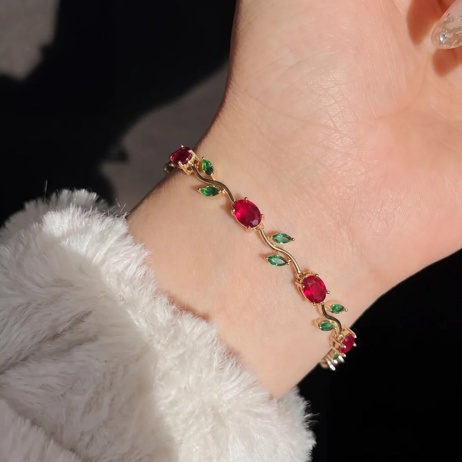 Diamond Tulip Bracelet For Female With Box