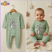 GreenSnuggle Bunny Romper | Mint Green Baby Streetwear – Chunzo Kids
