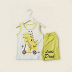 Baby Boy "Little Dino" Scooter Tank Top & Shorts Set | Summer Playwear