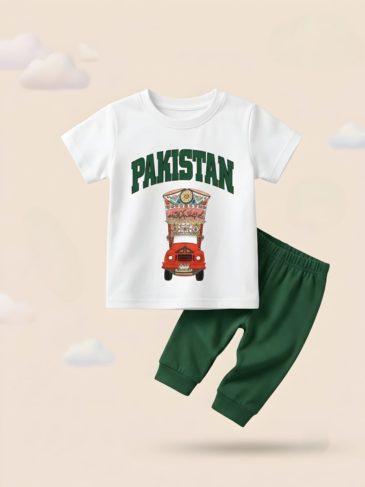 Little Patriots Pakistan Truck Art Kids Co-ord Set