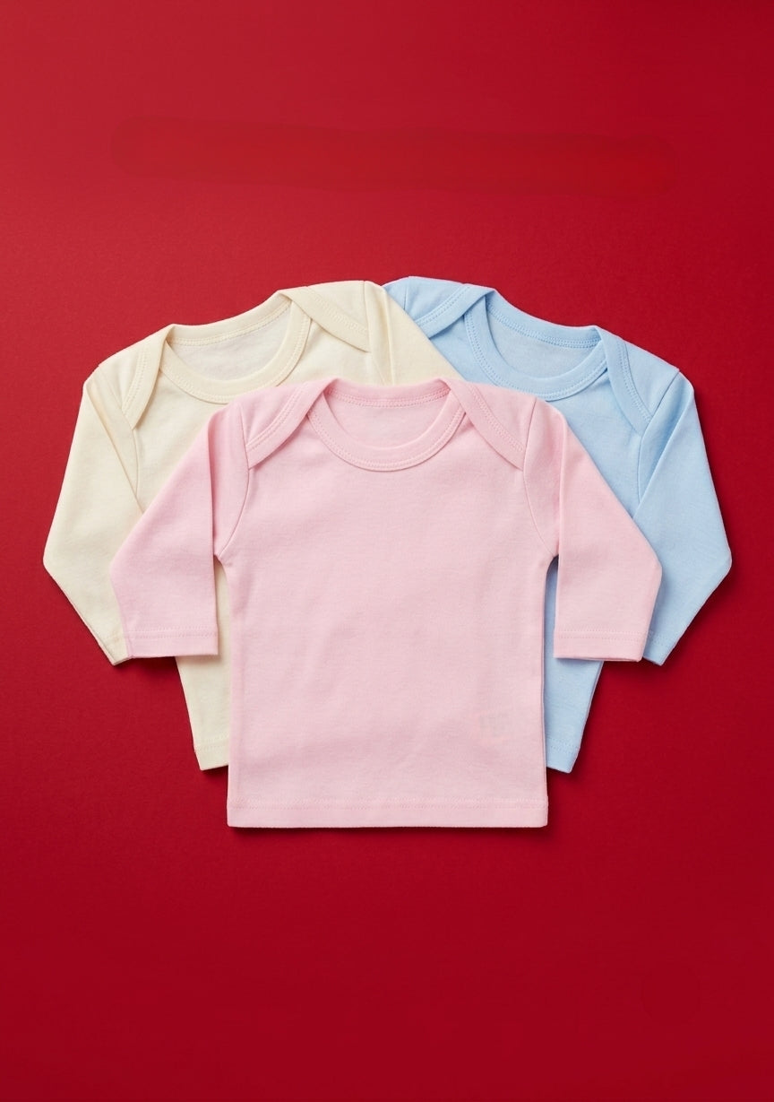 Newborn Essential Cotton Baby Vest Set (Pack of 3)