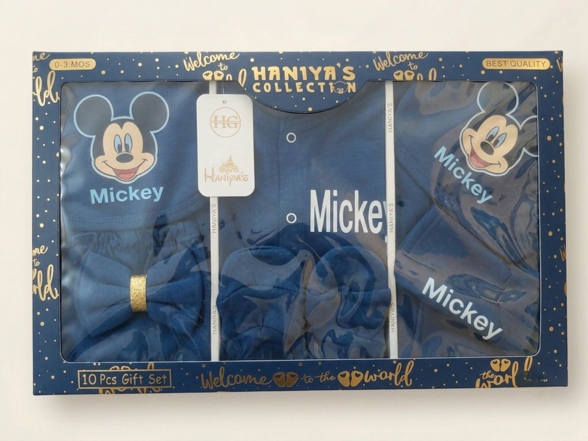 Mickey Mouse 10-Piece Newborn Gift Set | Premium Red Baby Essentials – Chunzo Kids