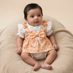 Baby Girl "Princess" Floral Suspender Dress Set | Elegant Flutter Sleeve Party Dress