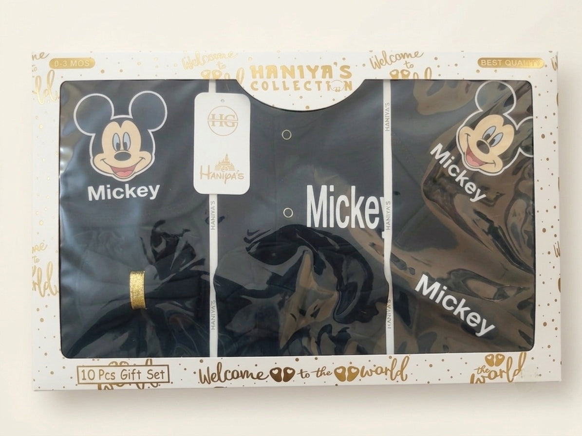 Mickey Mouse 10-Piece Newborn Gift Set | Premium Red Baby Essentials – Chunzo Kids